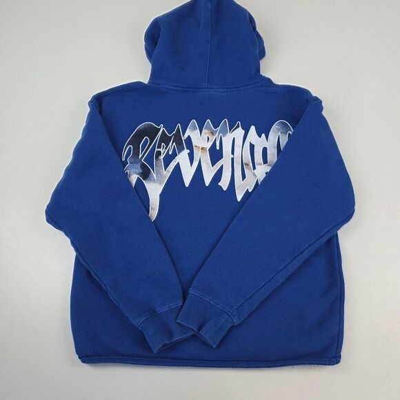 Revenge Gallery Dept Heavens Hoodie Blue Graphic Print Size Medium - Picture 3 of 14